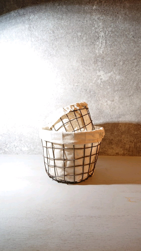 ”ワイヤーバスケット”　観葉植物　鉢カバー 1枚目の画像