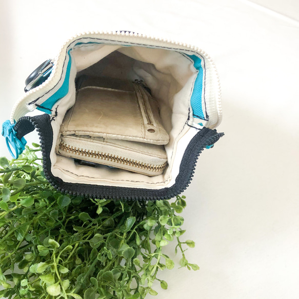 国産帆布のタウンユースなチョークバッグ①　ベルトポーチ　スマホショルダー 9枚目の画像