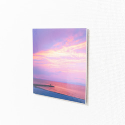 両面ファブリックパネル【暮れゆく空と海】壁掛けインテリア 2枚目の画像