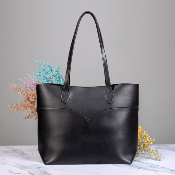 ショルダーバッグ トートバッグ 無地 PUレザー ラージ 4color クラシック ラージ A4 人工皮革 トートバッグ PU レザー