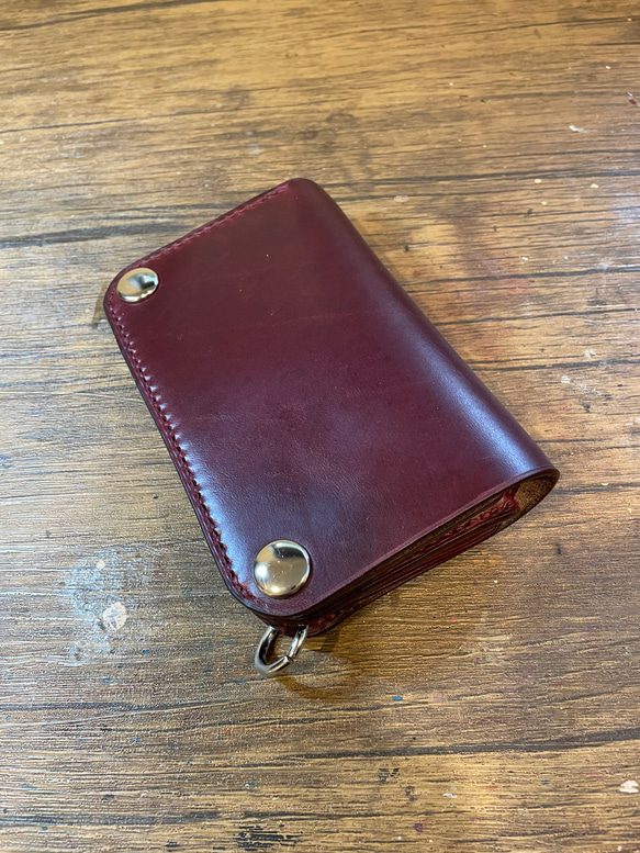 トラッカーウォレット クロムエクセル 新品 バーガンディ 在庫品】ショートトラッカーウォレット/Horweenクロムエクセル