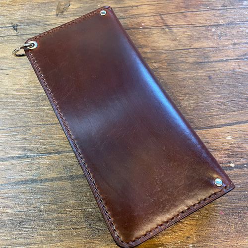 即納』WK-15トラッカーウォレット ティンバー(茶) クロムエクセル 長