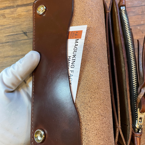 即納』WK-15トラッカーウォレット ティンバー(茶) クロムエクセル 長