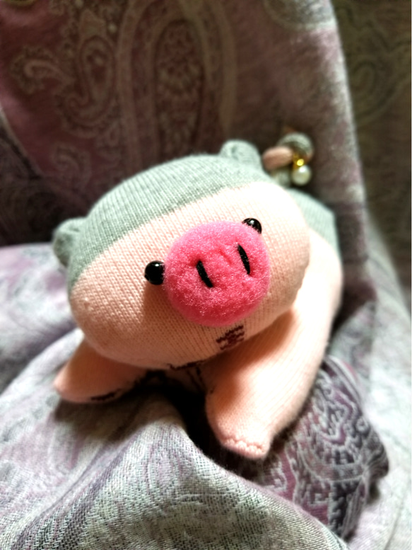 ソックアニマル　ピンクの子豚ちゃん 1枚目の画像