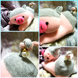 ソックアニマル　ピンクの子豚ちゃん 3枚目の画像