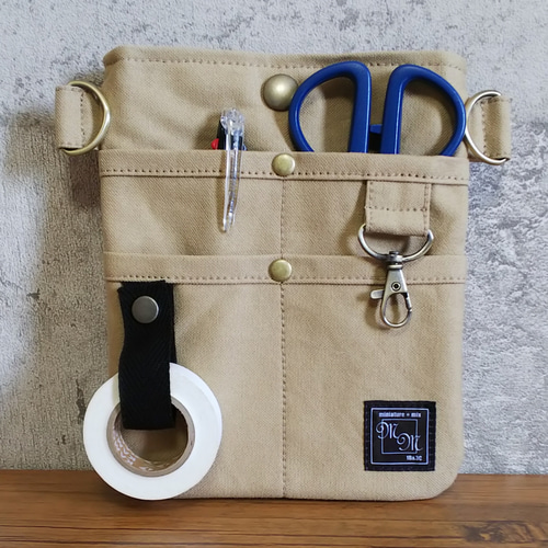 ≪予約販売≫帆布 キャメル オーガナイザー☆ ナースポーチ☆ワーク
