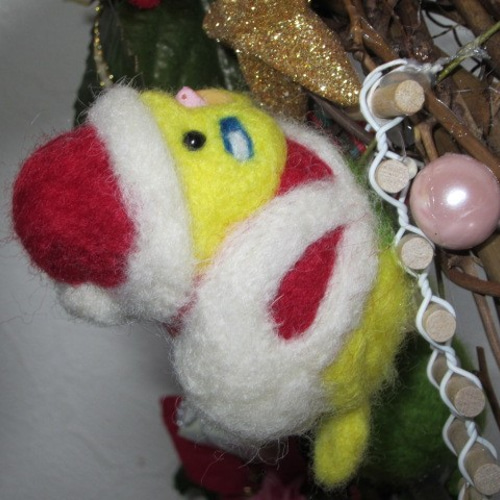 クリスマス 羊毛フェルト 華麗で可愛いセキセイインコちゃんクリスマス