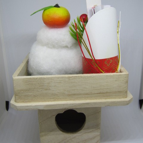 羊毛フェルトセキセイインコ鏡餅正月飾り