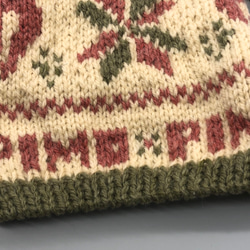 ワンコ　クリスマスカラー　カウチン風手編みセーター　 7枚目の画像