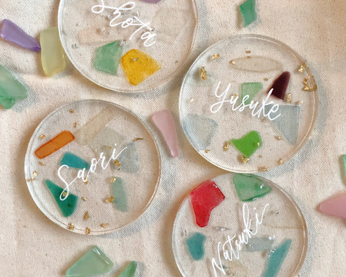 ネイタルデザイン NATAL DESIGN レジン コースター レーザー刻印2枚 ネイタルデザイン NATAL DESIGN レジン コースター レーザー刻印