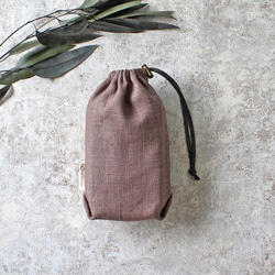 Kinchaku Outdoor メスティン用 リネンキャンバス ブラウン [メスティンケース リネン 無地 麻] 1枚目の画像