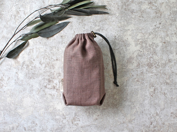 Kinchaku Outdoor メスティン用 リネンキャンバス ブラウン [メスティンケース リネン 無地 麻] 1枚目の画像