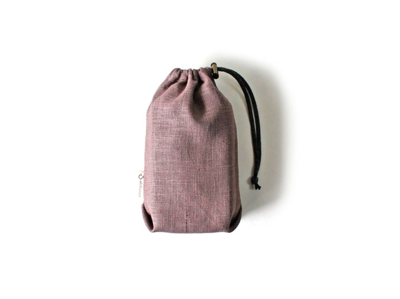 Kinchaku Outdoor メスティン用 リネンキャンバス ブラウン [メスティンケース リネン 無地 麻] 2枚目の画像