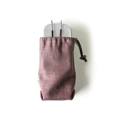 Kinchaku Outdoor メスティン用 リネンキャンバス ブラウン [メスティンケース リネン 無地 麻] 3枚目の画像