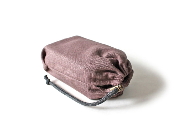 Kinchaku Outdoor メスティン用 リネンキャンバス ブラウン [メスティンケース リネン 無地 麻] 4枚目の画像