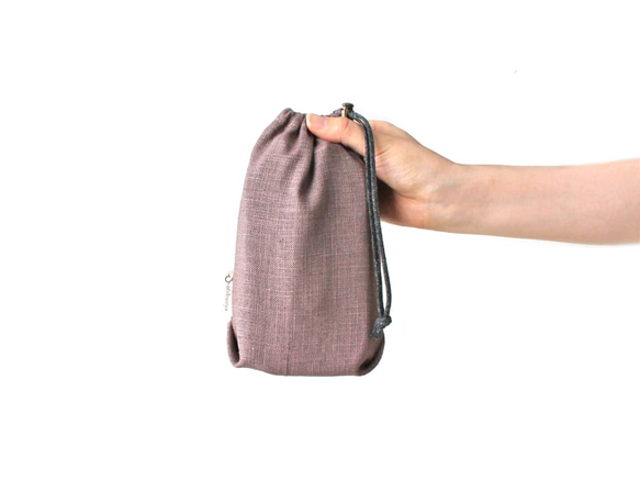 Kinchaku Outdoor メスティン用 リネンキャンバス ブラウン [メスティンケース リネン 無地 麻] 8枚目の画像