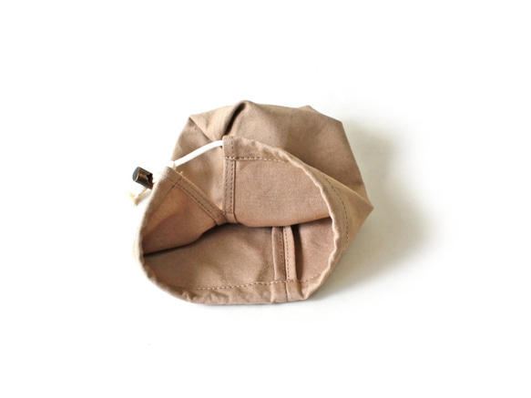 Kinchaku Outdoor シェラカップ用 コットンキャンバス ベージュ [シェラカップケース 帆布] 7枚目の画像