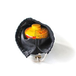 Kinchaku Outdoor OD缶用 リネンキャンバス ブラック [ OD缶カバー ガス缶 バーナー 麻 黒 ] 5枚目の画像