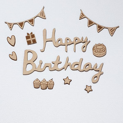 誕生日 バースデー ウォールデコ レターバナー 素材 撮影用 投稿用 おしゃれ 可愛い ハーフバースデー 記念日 ケーキ 1枚目の画像