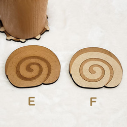 【送料無料】 コースター 木材 可愛い 木製コースター スイーツ ドーナツ ロールケーキ おしゃれ スイーツコースター 4枚目の画像