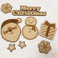 超早割 Creema限定クリスマス2023 クリスマス飾り 木製バナー アイシングクッキー クリスマスバナー 北欧雑貨 2枚目の画像