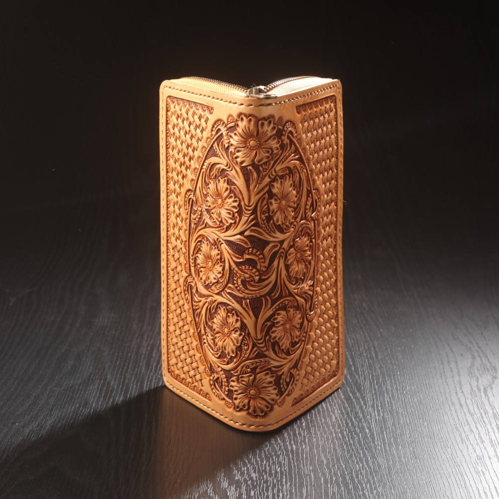 シェリダンカービング　ラウンドファスナーウォレット