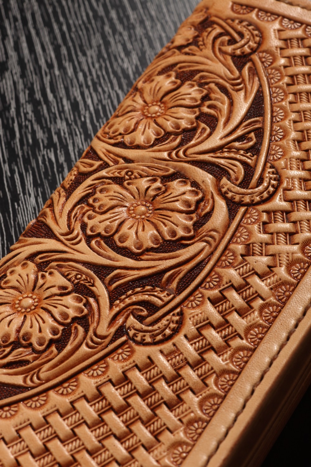 シェリダンカービング　ラウンドファスナーウォレット