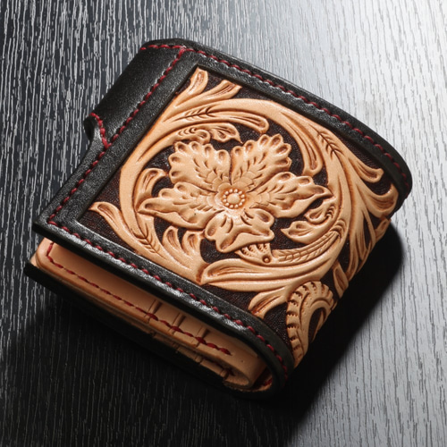 サドルレザー コンチョ付き二つ折り財布 二つ折り財布 OS-LEATHER 通販