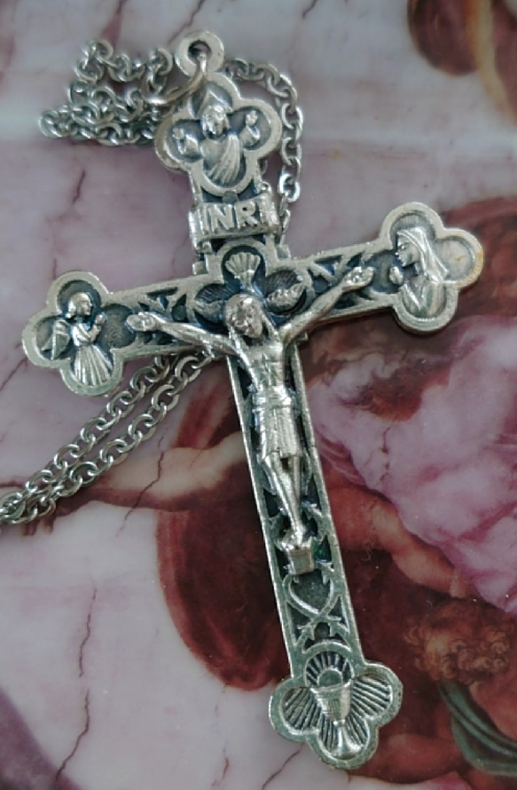 聖品 お守り アンティーク ヴィンテージ イエスキリスト ロザリオ