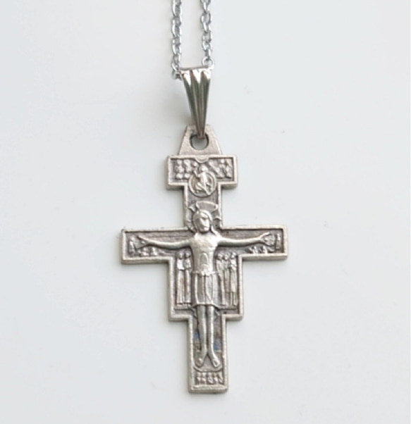 サン・ダミアーノの十字架聖ダミアンお守りネックレス サンタ・キアラ 御守りサン・フランチェスコ ロザリオ アッシジ 聖人 2枚目の画像