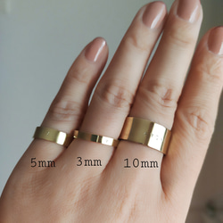 【3mm幅】★真鍮刻印リング＊オリジナル刻印 7枚目の画像