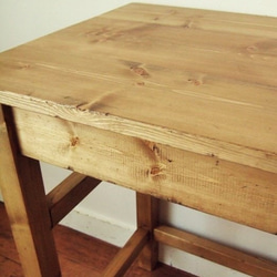 アンティーク風 作業台デスク　（ナチュラル） 2枚目の画像