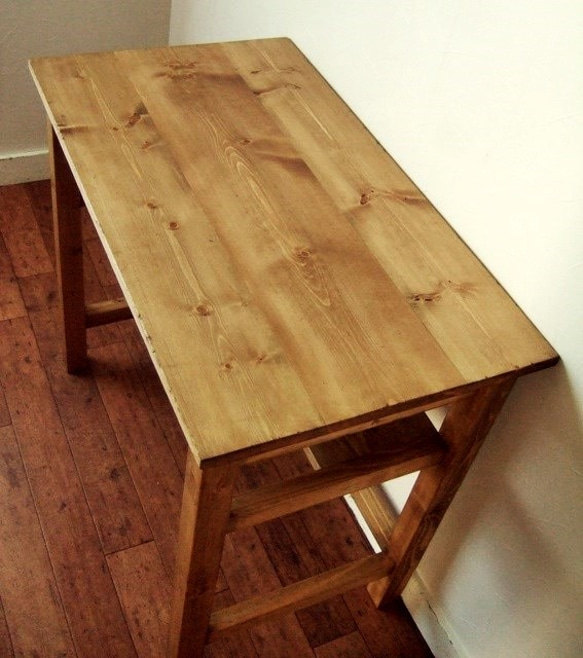 アンティーク風 作業台デスク　（ナチュラル） 4枚目の画像