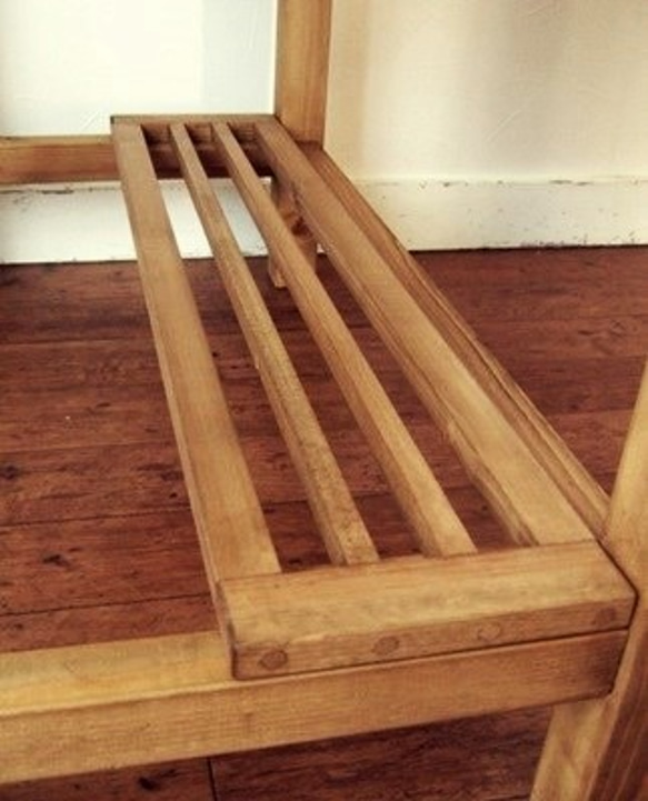 アンティーク風 作業台デスク　（ナチュラル） 5枚目の画像