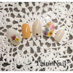 押し花ネイルチップ ♡Tiam nail♡ 1枚目の画像