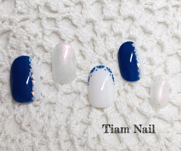 秋の青空ネイルチップ ♡Tiam nail♡ 1枚目の画像