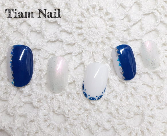 秋の青空ネイルチップ ♡Tiam nail♡ 2枚目の画像