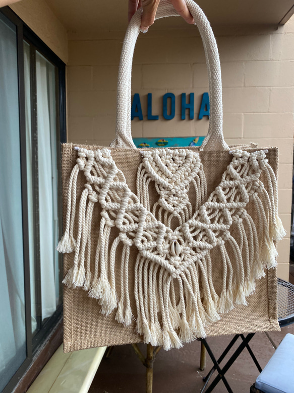 Macrame jute bag 3枚目の画像