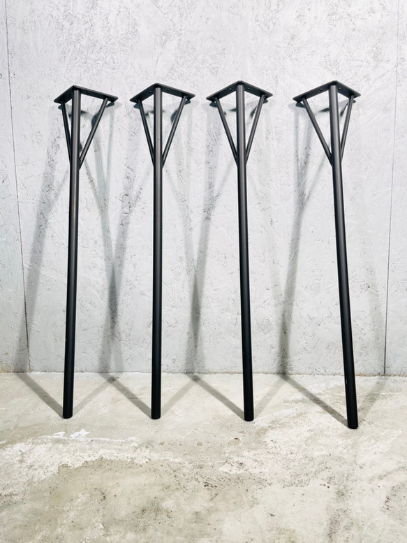 鉄脚　アイアンレッグ　インダストリアル　ダイニングテーブル　ワークデスク　４本 自由設計 MDLEG-FREE H:～100cmまで 鉄脚 アイアンレッグ ダイニング