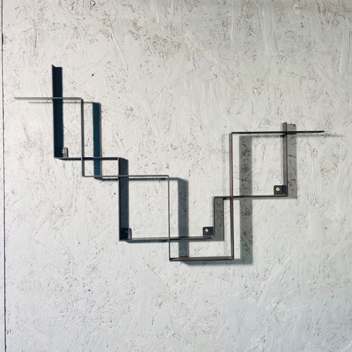 アイアン斜めアート本棚、ブックスタンド アイアン斜めアート本棚、ブックスタンド