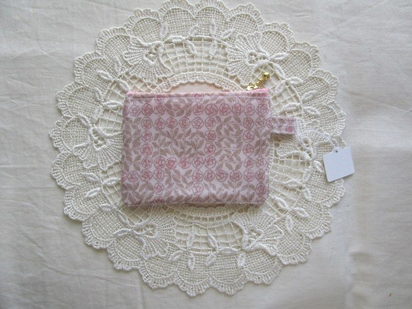 帶隔板 xxs-3（卡片大小）Liberty Lami Clear Pouch Sleeping Rose 第4張的照片