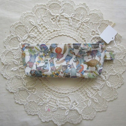 手さげ袋10ｌケース（レジ袋ケース）　リバティラミ　ハラバルー 2枚目の画像
