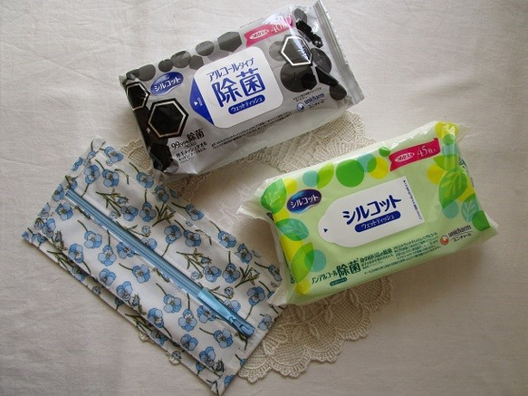 ウエットティッシュポーチ　リバティラミ　ストロベリーシーフスプリング 6枚目の画像