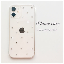 スマホケース♡スワロフスキー ピンク クリスタル ツートンカラー