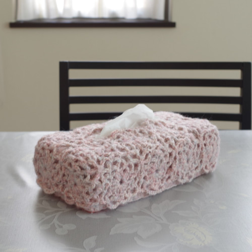 ☆手編み ティッシュカバー ☆スプレー ピンク ☆手編み ティッシュカバー ☆スプレー ピンク お品書き一覧 | 東京