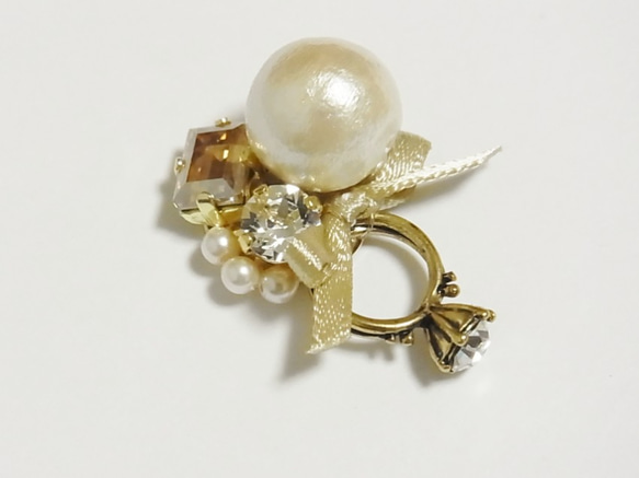 ♡Anniversary送料無料♡　earrings of ring 【ゴールデンシャドウ】 3枚目の画像