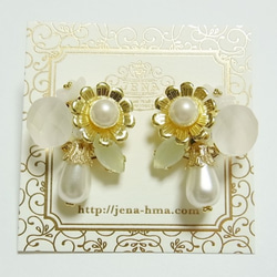 ♡NEW♡ Antique Motif (Frost Glass)　イヤリング／ピアス 2枚目の画像