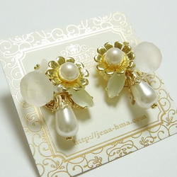 ♡NEW♡ Antique Motif (Frost Glass)　イヤリング／ピアス 3枚目の画像