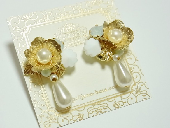 ♡NEW♡ Antique Motif (Vintage Swarovski)　イヤリング／ピアス 1枚目の画像