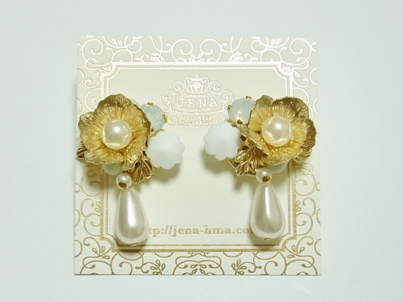 ♡NEW♡ Antique Motif (Vintage Swarovski)　イヤリング／ピアス 3枚目の画像